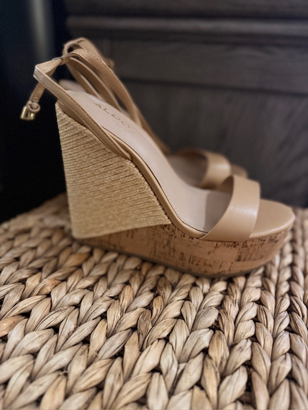 Aldo Tan Wedge Sandals - Women 7 1.2